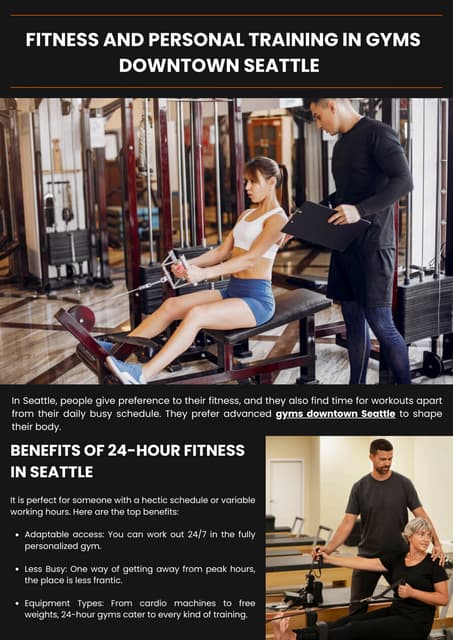 Fitness and Personal Training in Gyms Downtown Seattle | PDF
