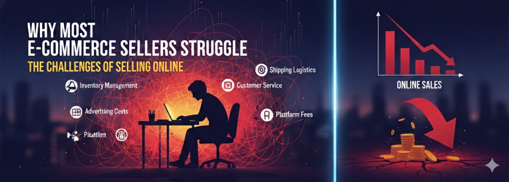 Why Most E-commerce Sellers Struggle | The Challenges of Selling Online Sales - Leading Digital Ecommerce Marketing Services Provider In Delhi